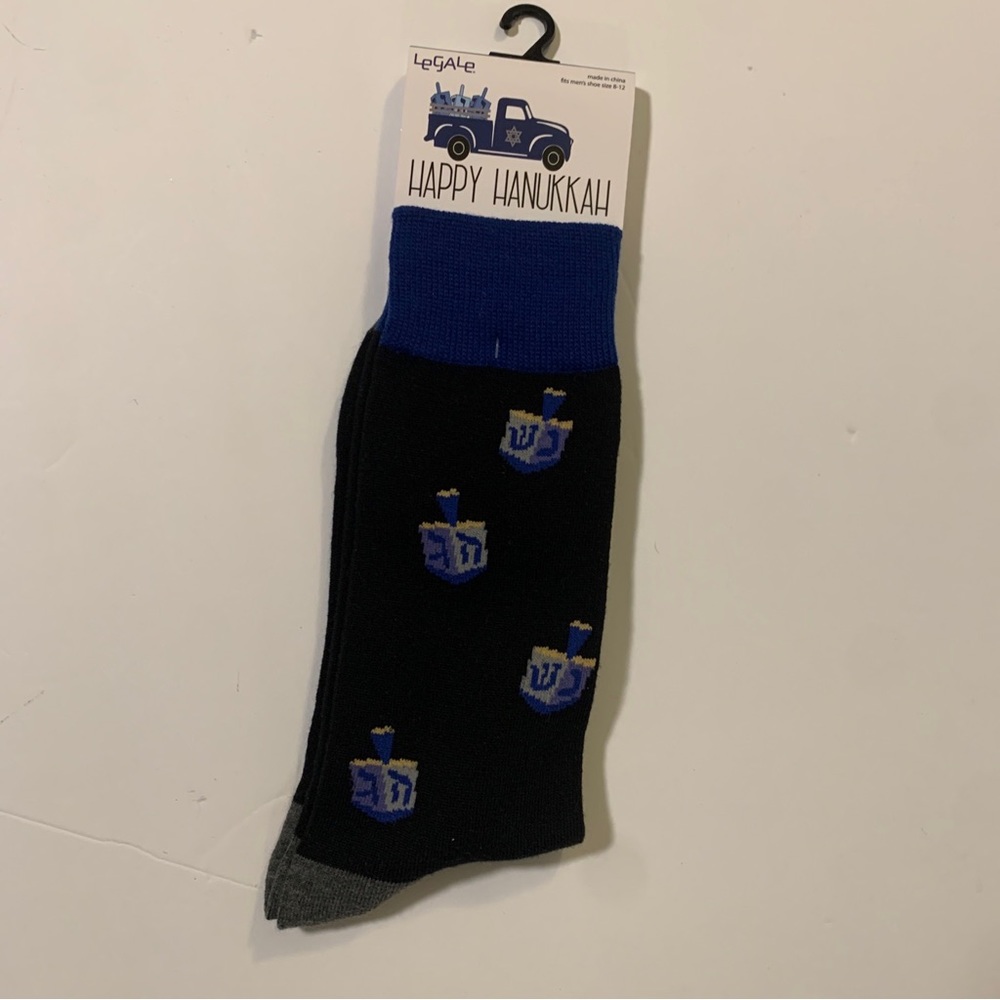 Happy Hanukkah Dreidel Men’s Socks New